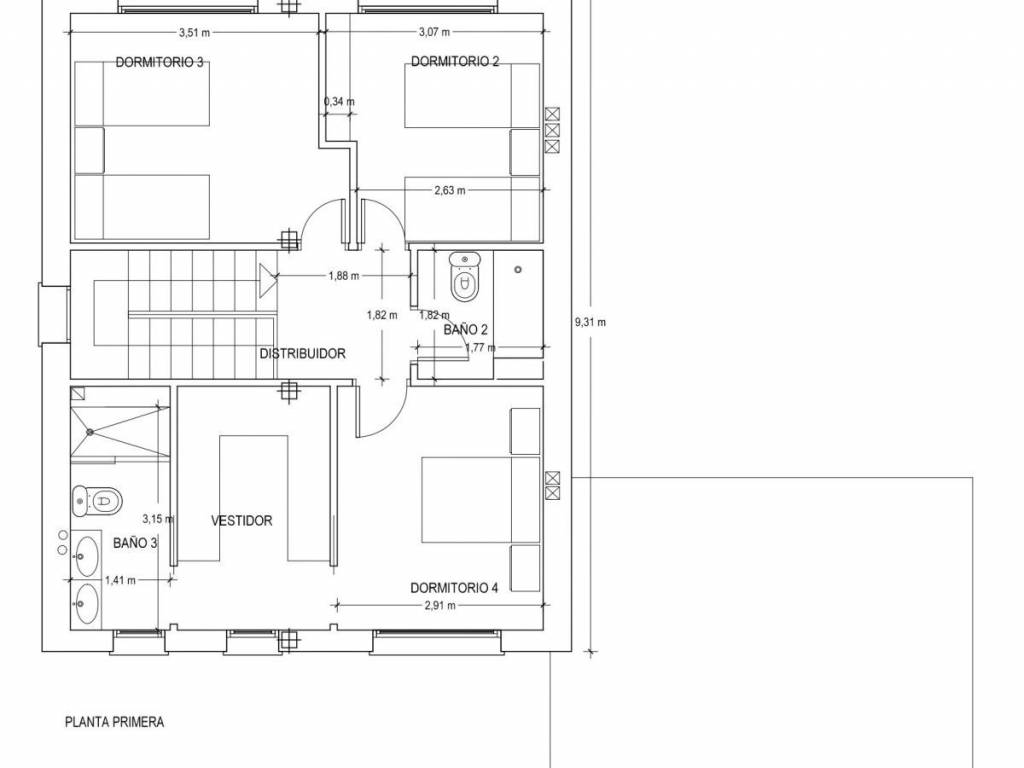 Viv 2 plantas. 2ª Planta