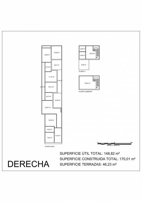 plano arquitecto Vivienda derecha planta baja 1