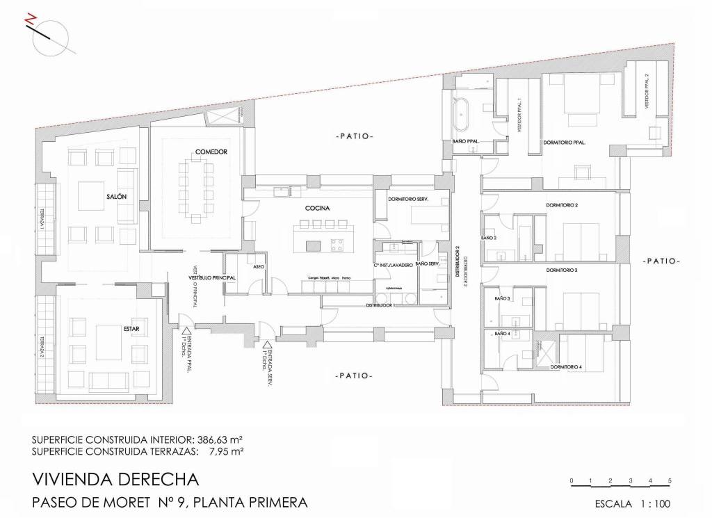 Plano Pº Moret_Vivienda Derecha_Horizontal