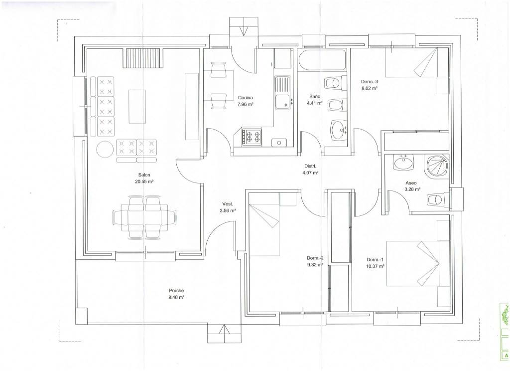 Pertenece a la 1ª Infografia plano 100m2