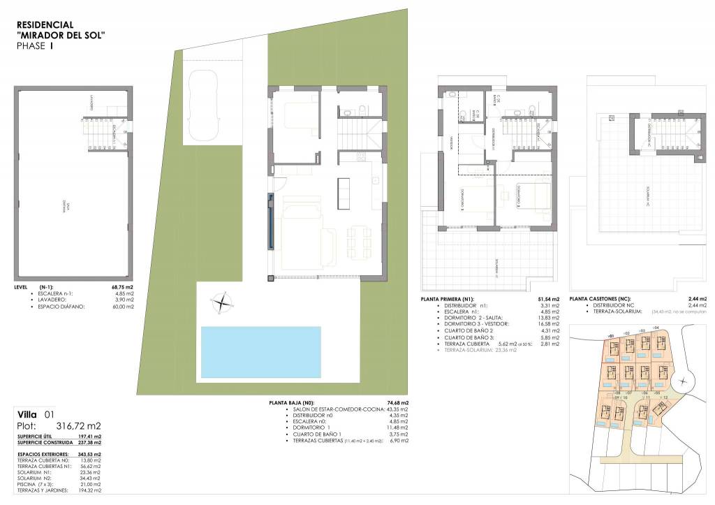 Plano vivienda Mirador del sol 1