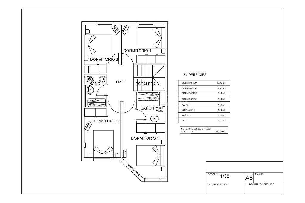 PLANTA PRIMERA CHALET