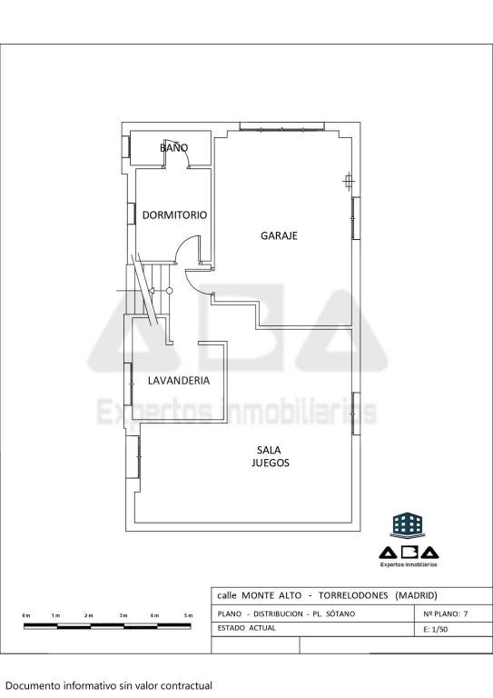 7.- PLANO DISTRIBUCION - PL. SÓTANO - calle MONTE 