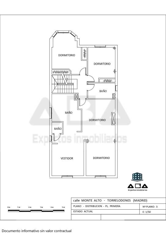 3.- PLANO DISTRIBUCION - PL. PRIMERA - calle MONTE